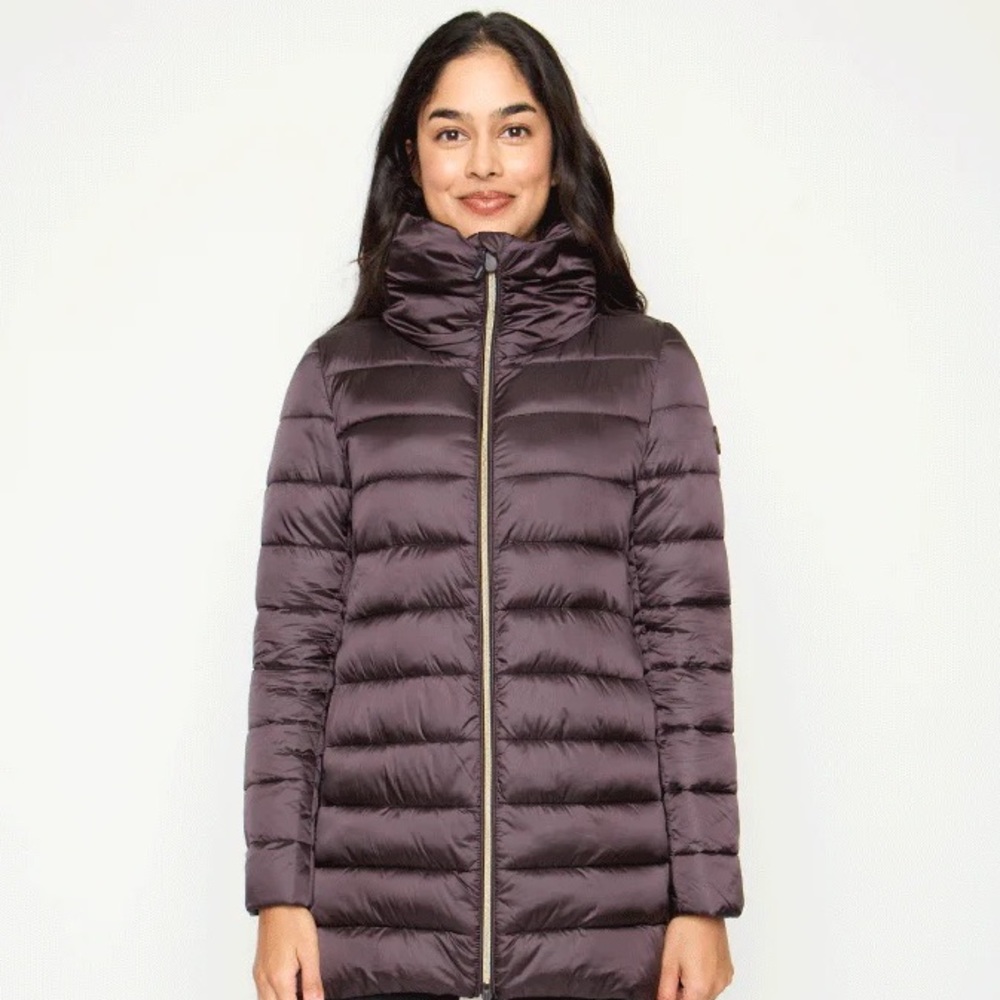 Like New Save the Duck Knee Length "Lightweight" Packable Puffer w Hood